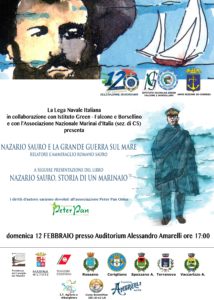 ROSSANO - Presentazione SAURO100 e libro "Nazario Sauro. Storia di un marinaio" presso l'Auditorium Amarelli @ Auditorium Alessandro Amarelli | Rossano | Calabria | Italia